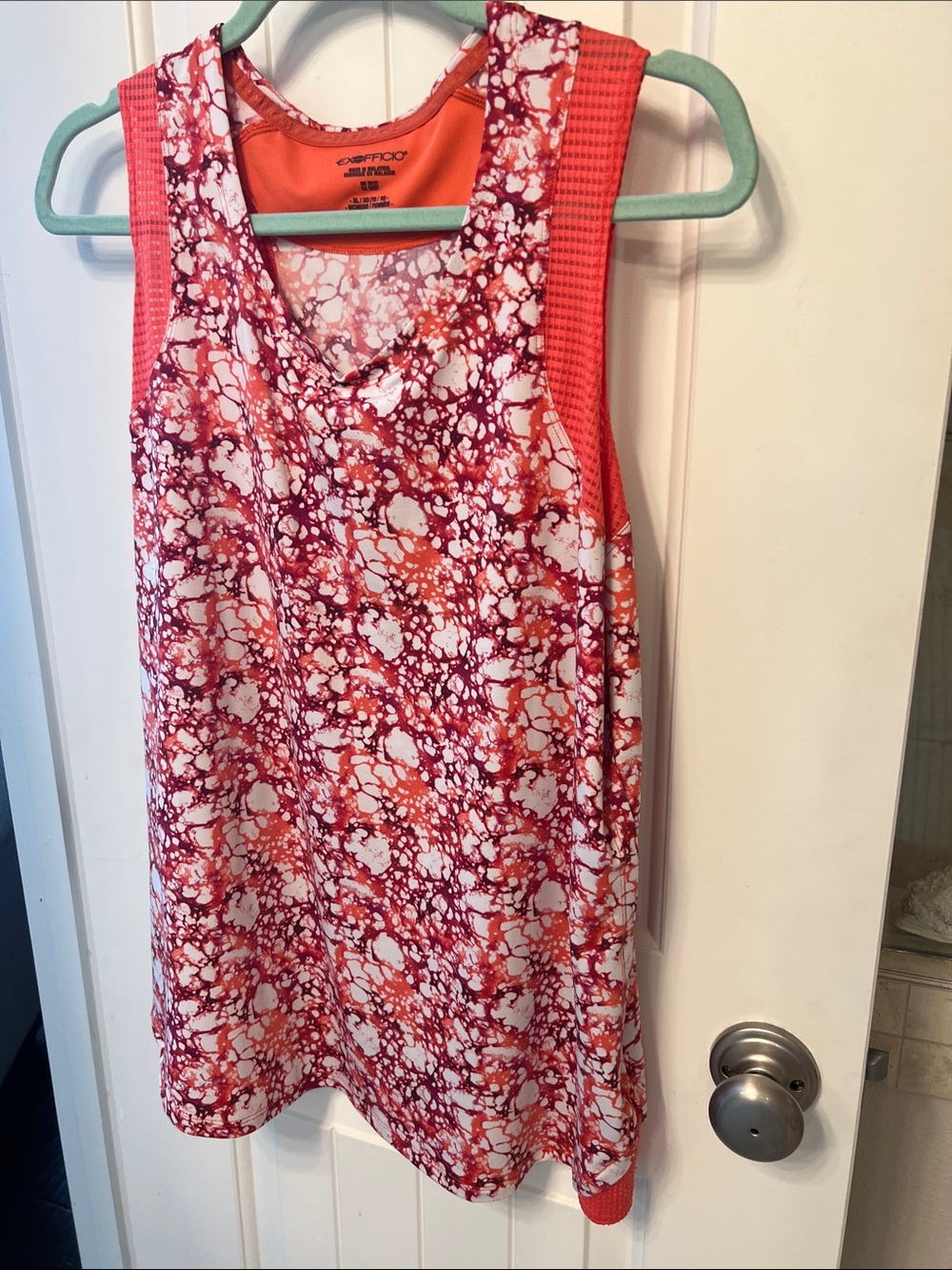 Exofficio Women’s Coral & White Printed Performance Tank